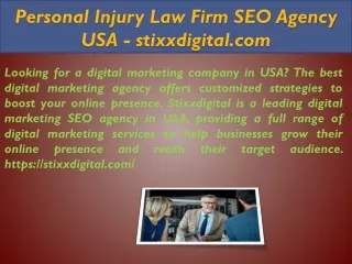 Personal Injury Law Firm SEO Agency USA - stixxdigital.com