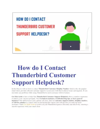 How do I Contact Thunderbird Customer Support Helpdesk (1)