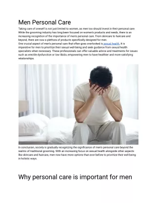 Men Personal Care