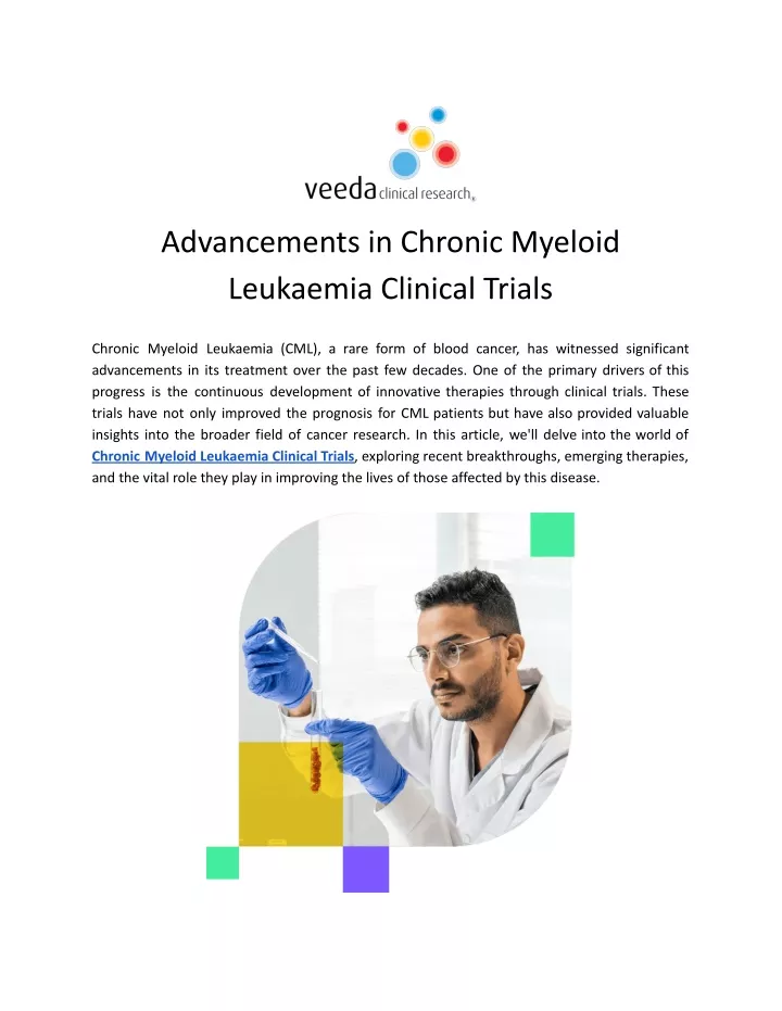 advancements in chronic myeloid leukaemia