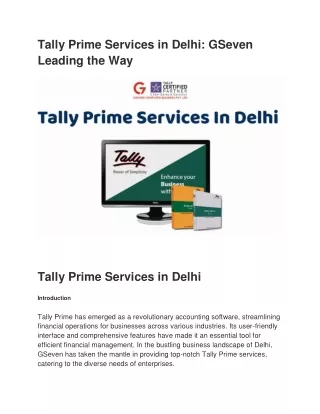 Tally Prime Services in Delhi_ GSeven Leading the Way