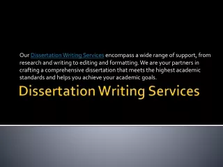 dissertation writing services