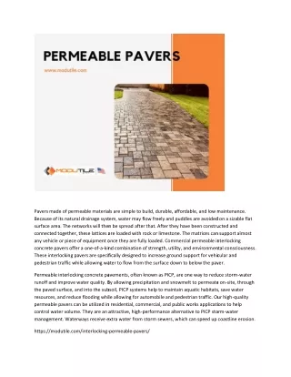 permeable pavers