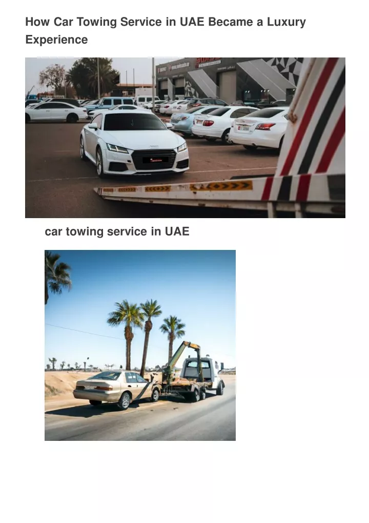 how car towing service in uae became a luxury