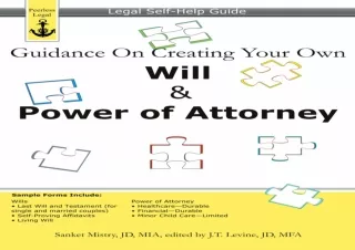 PDF Guidance On Creating Your Own Will & Power of Attorney: Legal Self Help Guid