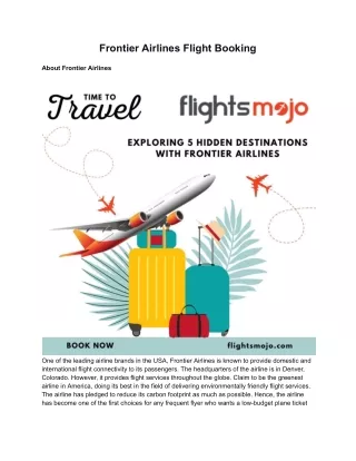 frontier airlines flight booking
