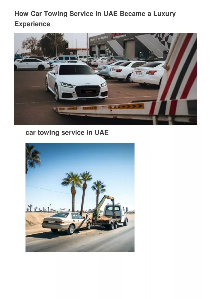 how car towing service in uae became a luxury