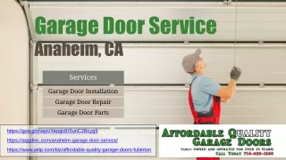 Garage Door Service Anaheim, CA