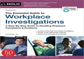[PDF] Essential Guide to Workplace Investigations, The: A Step-By-Step Guide to
