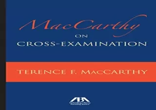 PDF MacCarthy on Cross-Examination Free
