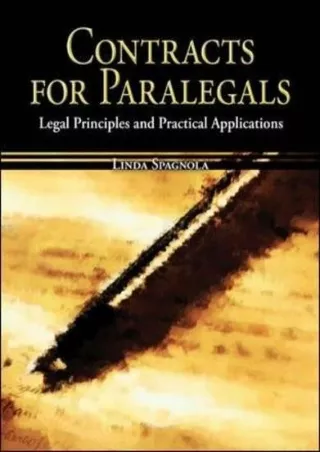 Download Book [PDF] Contracts for Paralegals: Legal Principles and Practical Applications