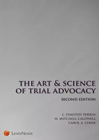 Pdf Ebook The Art and Science of Trial Advocacy