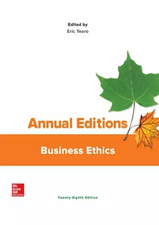 Read Ebook Pdf Annual Editions: Business Ethics