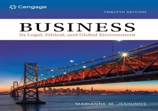 (PDF) Business: Its Legal, Ethical, and Global Environment (MindTap Course List)