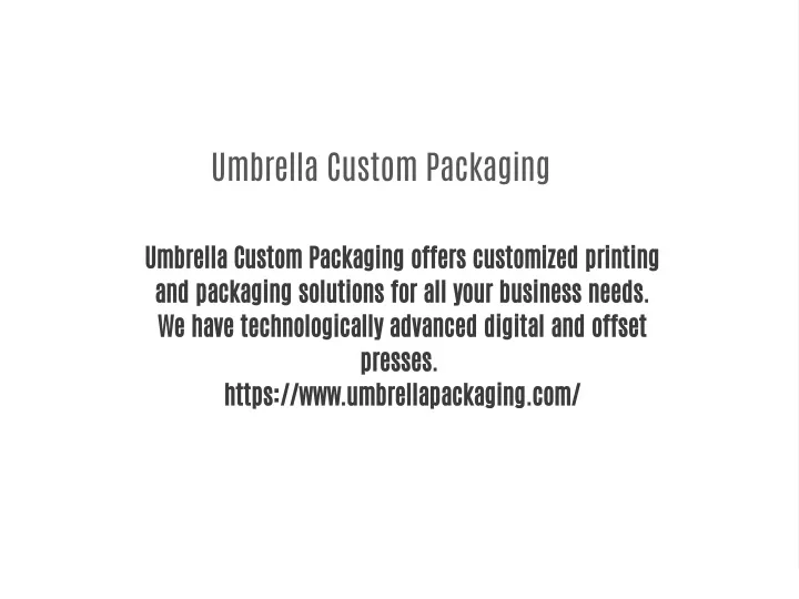 umbrella custom packaging