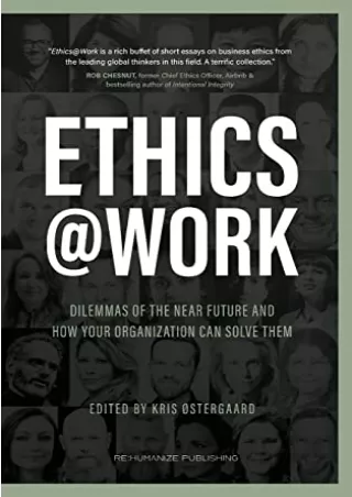 Epub Ethics at Work: Dilemmas of the Near Future and How Your Organization Can