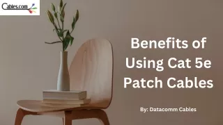 benefits of using cat 5e patch cables