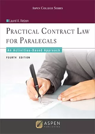 Read PDF  Practical Contract Law for Paralegals: An Activities-Based Approach (Aspen