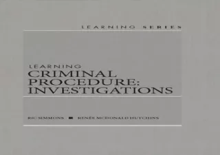 (PDF) Learning Criminal Procedure: Investigations (Learning Series) Free