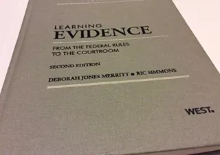 PDF Learning Evidence: From the Federal Rules to the Courtroom (Learning Series)