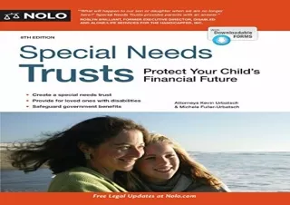 PDF Special Needs Trusts: Protect Your Child's Financial Future Kindle