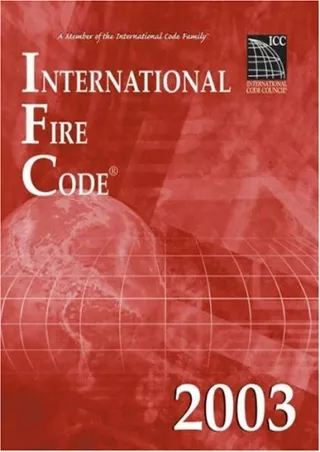 Read Ebook Pdf International Fire Code 2003 (International Code Council Series)