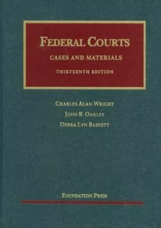 Read online  Federal Courts: Cases and Materials (University Casebook Series)