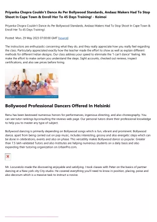 On The Internet Bollywood Dance Courses: Best Way To Discover Bollywood Dancing