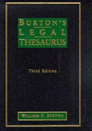 Full PDF Burton's Legal Thesaurus