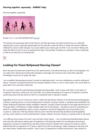 Online Bollywood Dance Classes: Finest Method To Discover Bollywood Dance For Ch