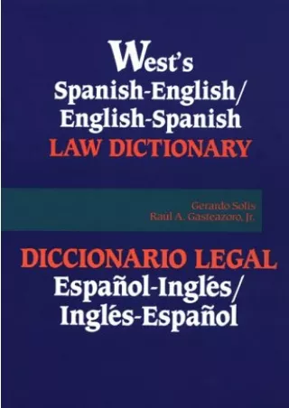 Pdf Ebook West's Spanish English English Spanish Law Dictionary: Translations of Terms,