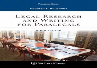 PDF Legal Research and Writing for Paralegals Full