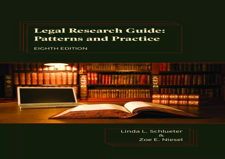 PPT - (PDF) Legal Research Guide: Patterns And Practice, Eighth Edition ...