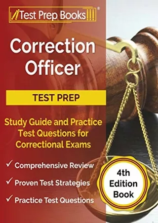 Read Ebook Pdf Correction Officer Study Guide and Practice Test Questions for Correctional