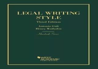(PDF) Legal Writing Style (Hornbooks) Ipad
