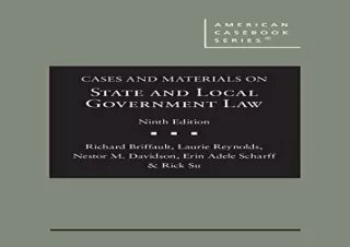 [PDF] Cases and Materials on State and Local Government Law (American Casebook S