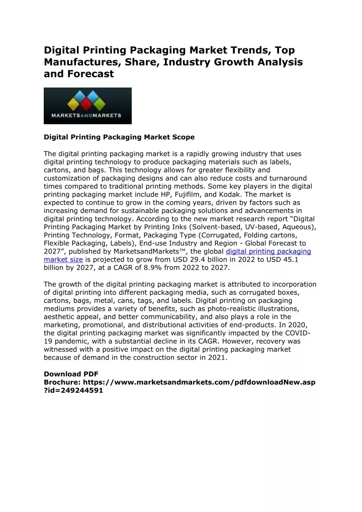 digital printing packaging market trends