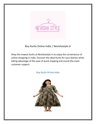 Buy Kurtis Online India Nevishastyle.in