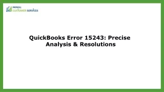 Simple Method To Resolve QuickBooks Error 15243
