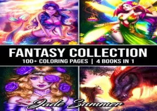 READ [PDF] Fantasy Collection: An Adult Coloring Book with 100  Incredible Color