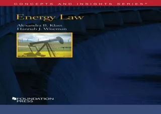 READ EBOOK (PDF) Energy Law (Concepts and Insights)