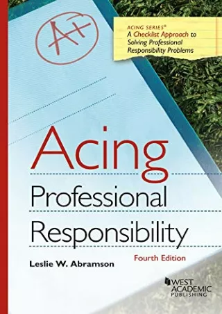 READ [PDF] Acing Professional Responsibility (Acing Series)