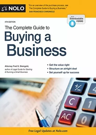 Read ebook [PDF] Complete Guide to Buying a Business, The