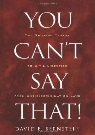 PDF_ You Can't Say That!: The Growing Threat to Civil Liberties from