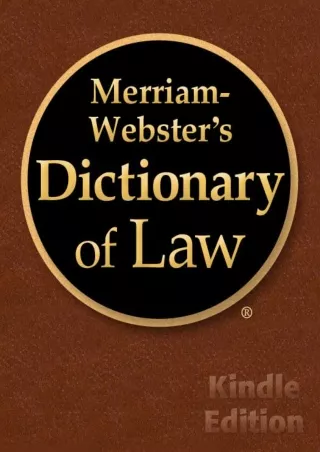 [PDF] DOWNLOAD Merriam-Webster's Dictionary of Law, Kindle Edition