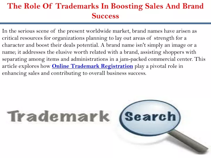 the role of trademarks in boosting sales
