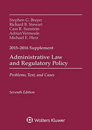 PDF_ Administrative Law and Regulatory Policy: Problems, Text, and Cases, Seventh