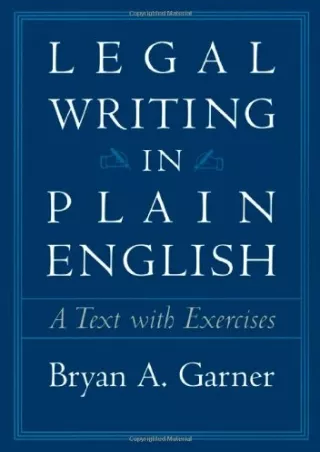 get [PDF] Download Legal Writing in Plain English: A Text With Exercises