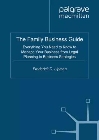get [PDF] Download The Family Business Guide: Everything You Need to Know to Manage Your Business