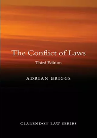 [PDF] DOWNLOAD The Conflict of Laws (Clarendon Law Series)